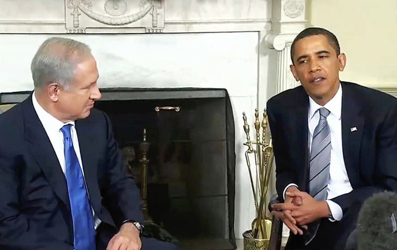 Barack Obama con Benjamin Netanyahu