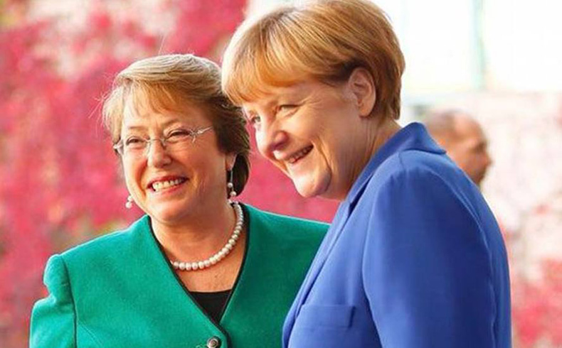 Merkel y Bachelet discuten sobre comercio, educación y energías renovables