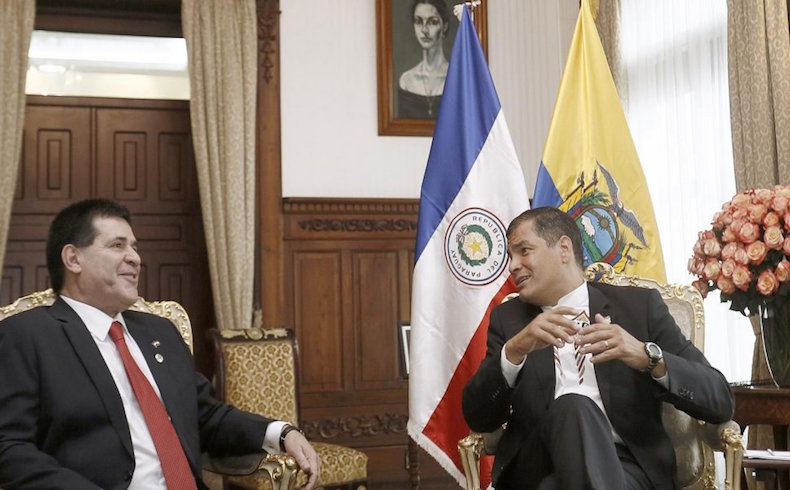 Horacio Cartes con Rafael Correa