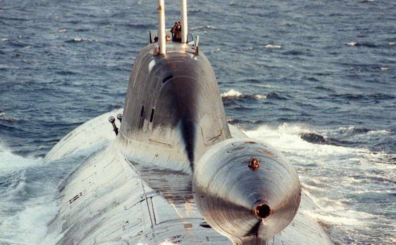 Submarino ruso "Akula" en el Ártico.
