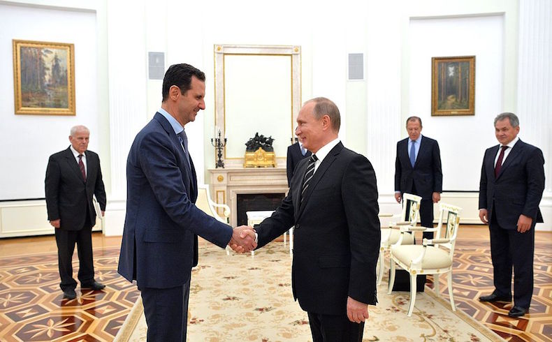 Presidente ruso Putin con el presidente sirio Al Assad (Fuente: Wiki Media)
